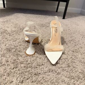 So me white and clear Strappy Heels